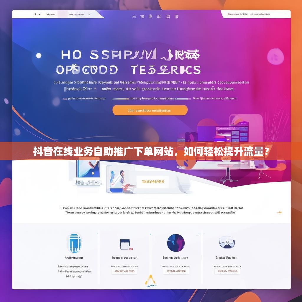 抖音在线业务自助推广下单网站，如何轻松提升流量？