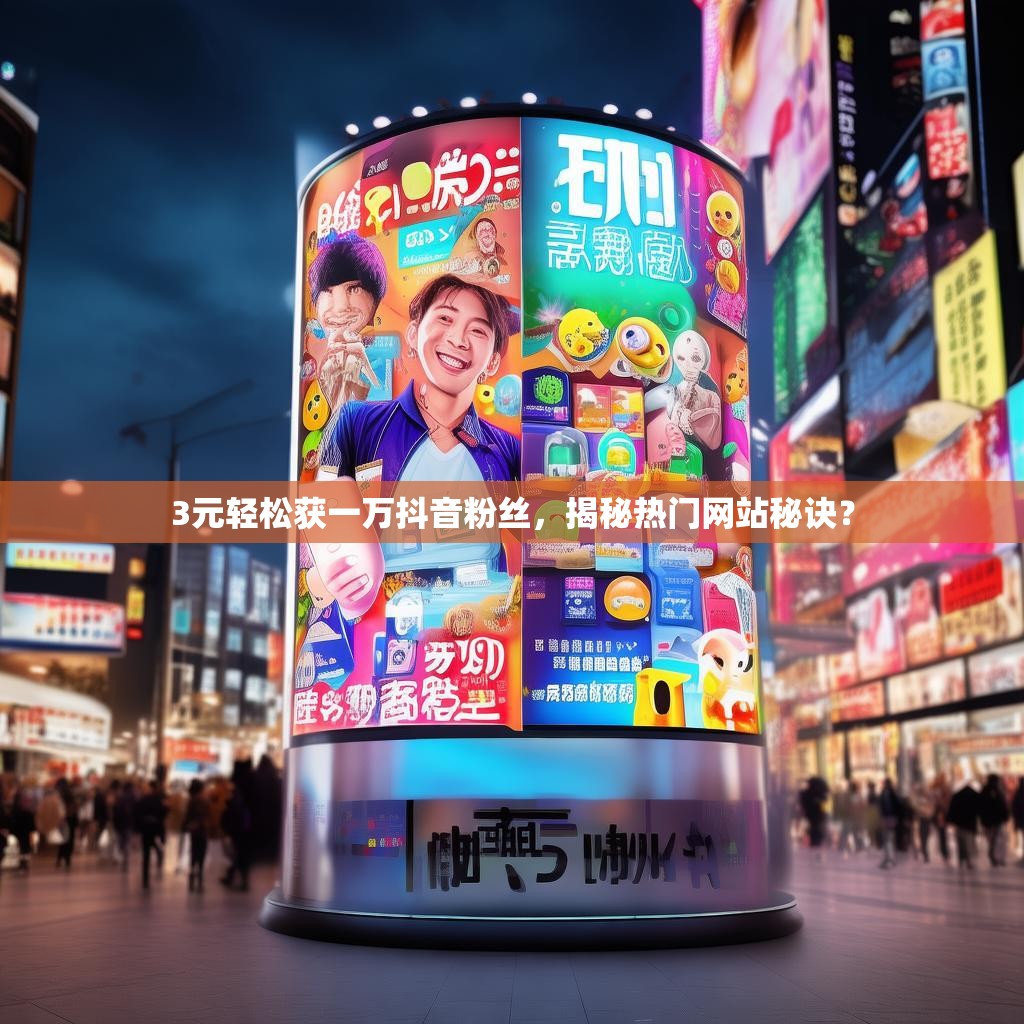 3元轻松获一万抖音粉丝，揭秘热门网站秘诀？