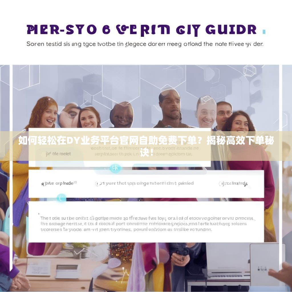 如何轻松在DY业务平台官网自助免费下单？揭秘高效下单秘诀！