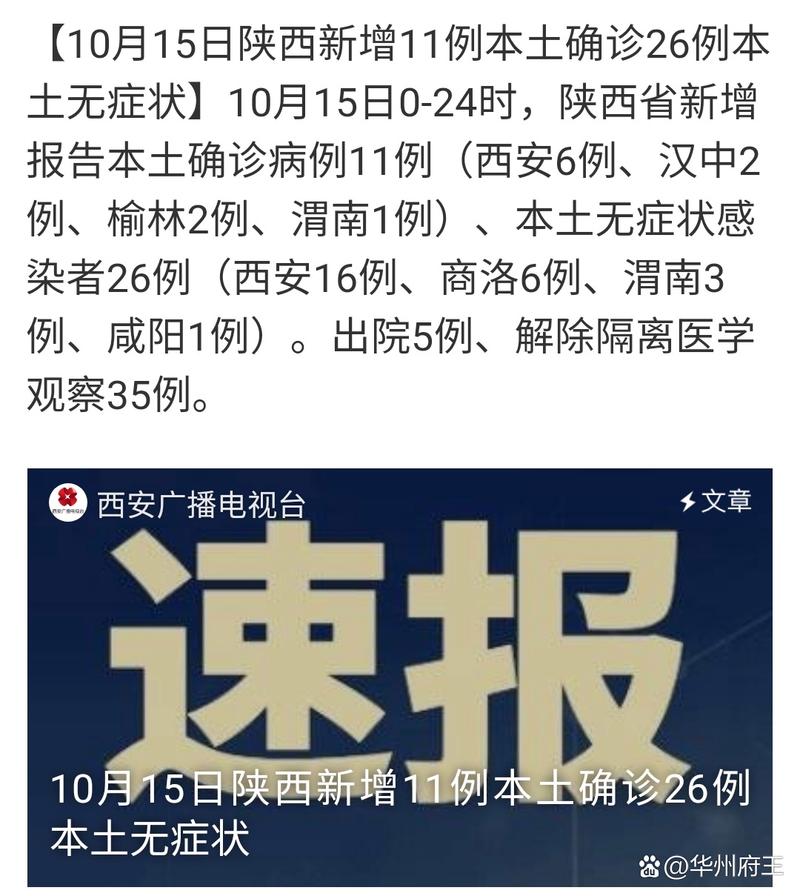 陕西新增10例本土确诊及1例本土无症状感染者情况
